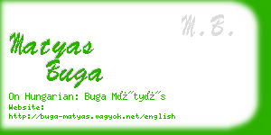 matyas buga business card